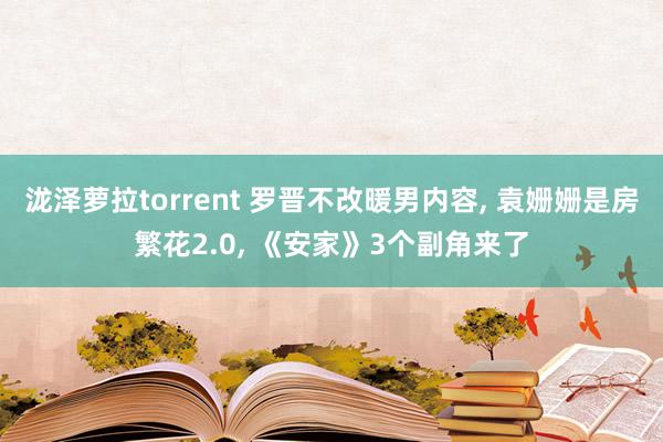 泷泽萝拉torrent 罗晋不改暖男内容, 袁姗姗是房繁花2.0, 《安家》3个副角来了