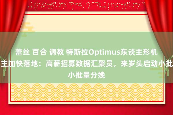 蕾丝 百合 调教 特斯拉Optimus东谈主形机器东谈主加快落地：高薪招募数据汇聚员，来岁头启动小批量分娩