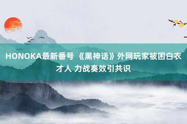 HONOKA最新番号 《黑神话》外网玩家被困白衣才人 力战奏效引共识