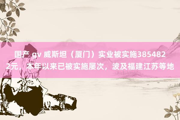 国产 gv 威斯坦（厦门）实业被实施3854822元，本年以来已被实施屡次，波及福建江苏等地