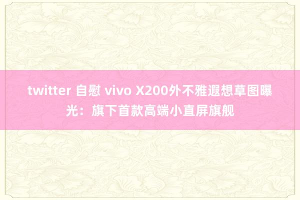 twitter 自慰 vivo X200外不雅遐想草图曝光：旗下首款高端小直屏旗舰